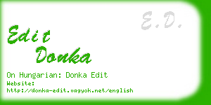 edit donka business card